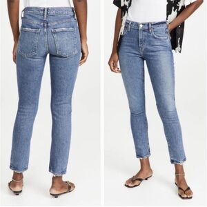 agolde toni mid rise straight jean, size 26